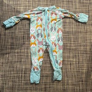 Little Sleepies Rad Rabbits Zipper Footie